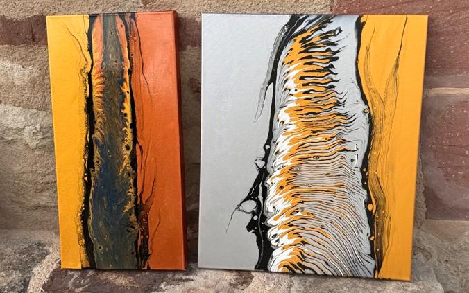 Werkschau Brigitte Zentgraf: Acrylpouring – Die Kunst des Fließens