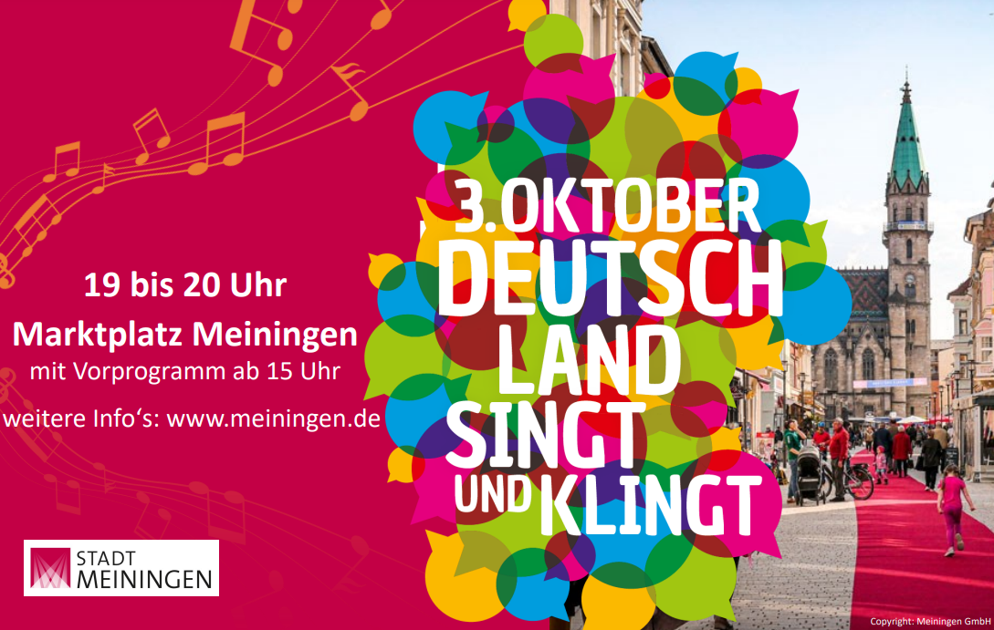Deutschland singt und klingt – Ein musikalisches Fest der Einheit auf dem Meininger Marktplatz