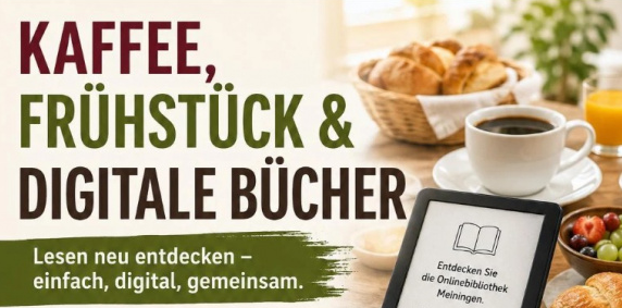 Kaffee, Frühstück & digitale Bücher