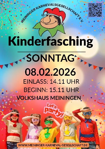 Kinderfasching der Meininger Karnevalsgesellschaft 