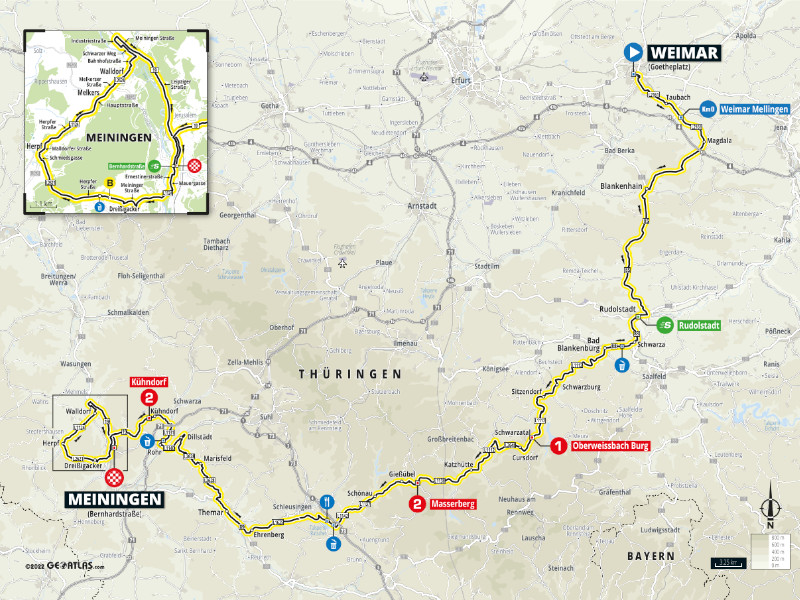 Streckenprofil der ersten Etappe der Deutschlandtour