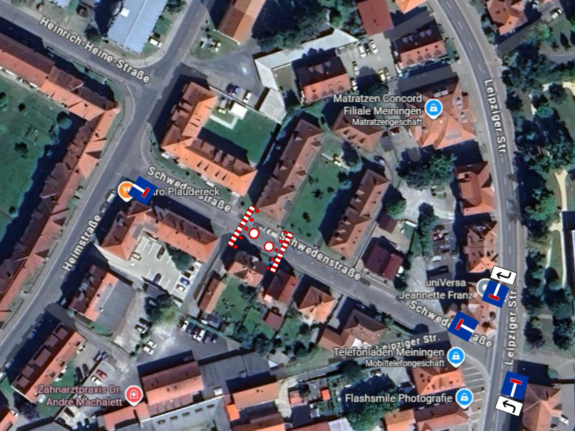 Vollsperrung der Schwedenstr. im Bereich Nr. 7